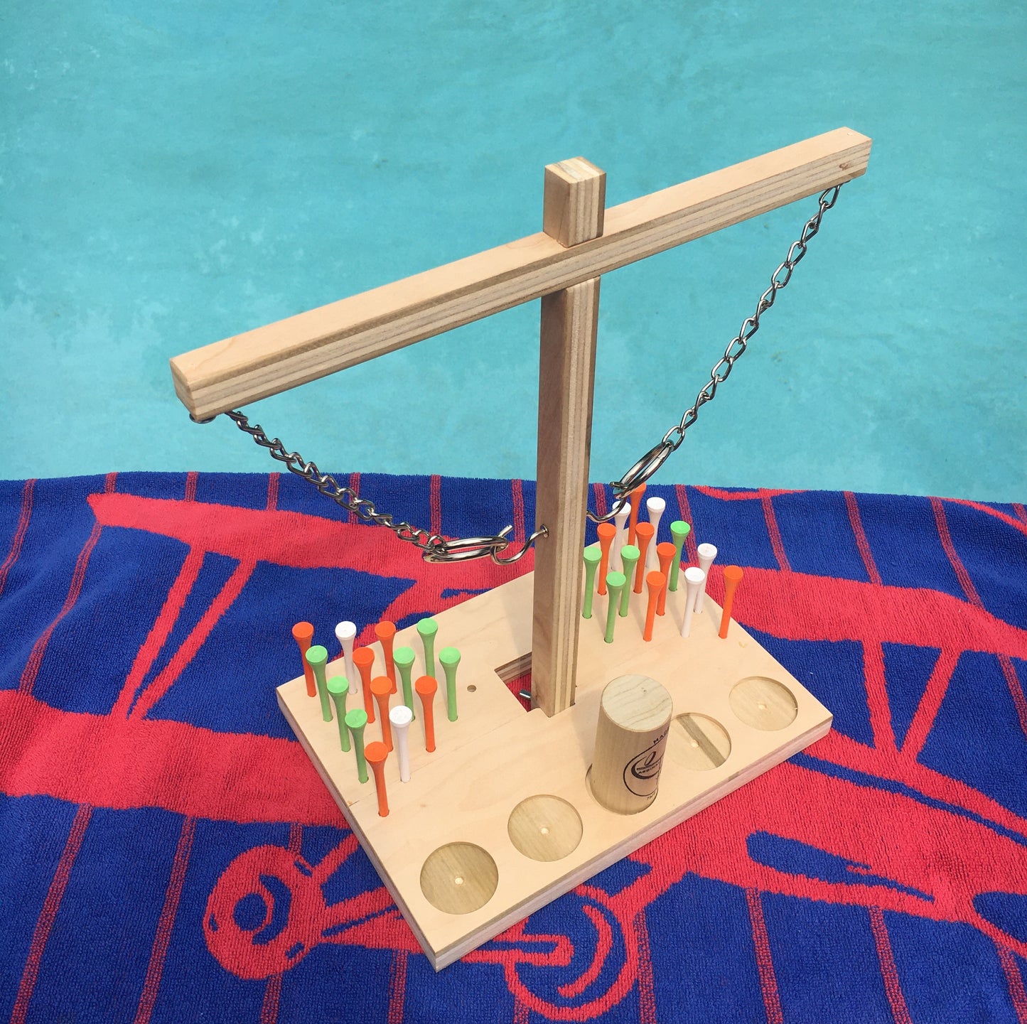 The Dual Ring Daddy Dual Peg with Shot Ladder allows competition with the peg game also.
