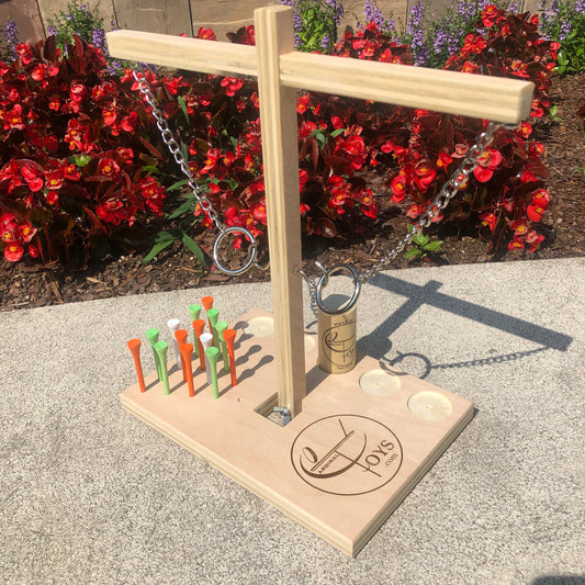 The Dual Ring Daddy 3 in 1 has a shot ladder for scoring along with the peg game seen at Cracker Barrel. Find one and you find them all