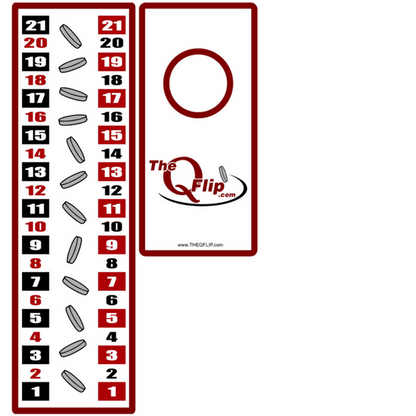 The Q Flip is the best tabletop cornhole game in the world. The unique tethered Q is flipped not bounced and won’t go missing at the tailgate or dorm party like a coin or bag. It takes the coinhole games to a whole new level of play. It makes(is) a great gift for the bachelor, bachelorette or college graduate.